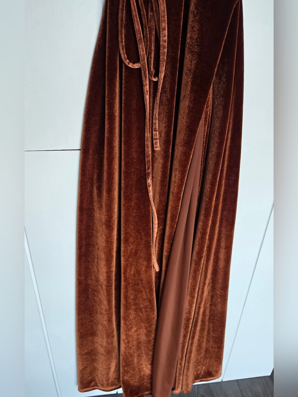 Baltic Born Brown Velvet Wrap Maxi Dress - Picture 9 of 16